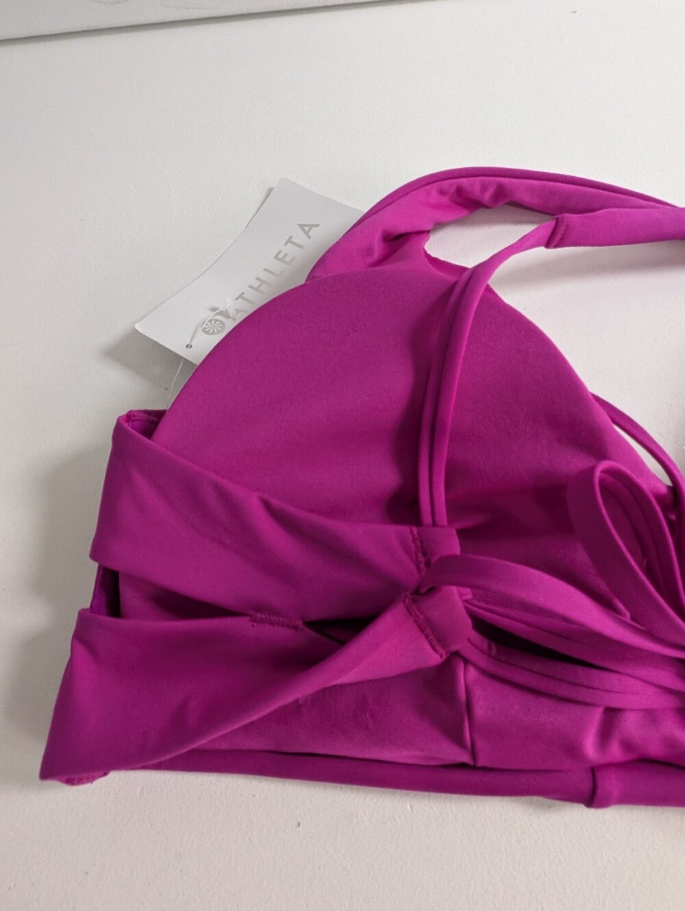 Athleta Triangle swim Bikini Top D-DD Cup Pink Size XL Beach UV Protection New - Picture 7 of 12